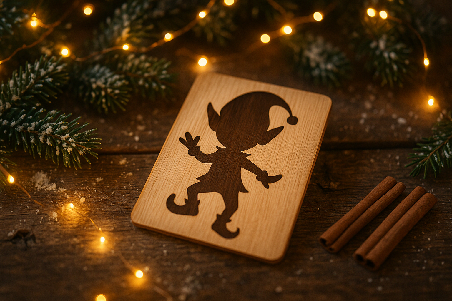 Pochoir Lutin Farceur ambiance magique