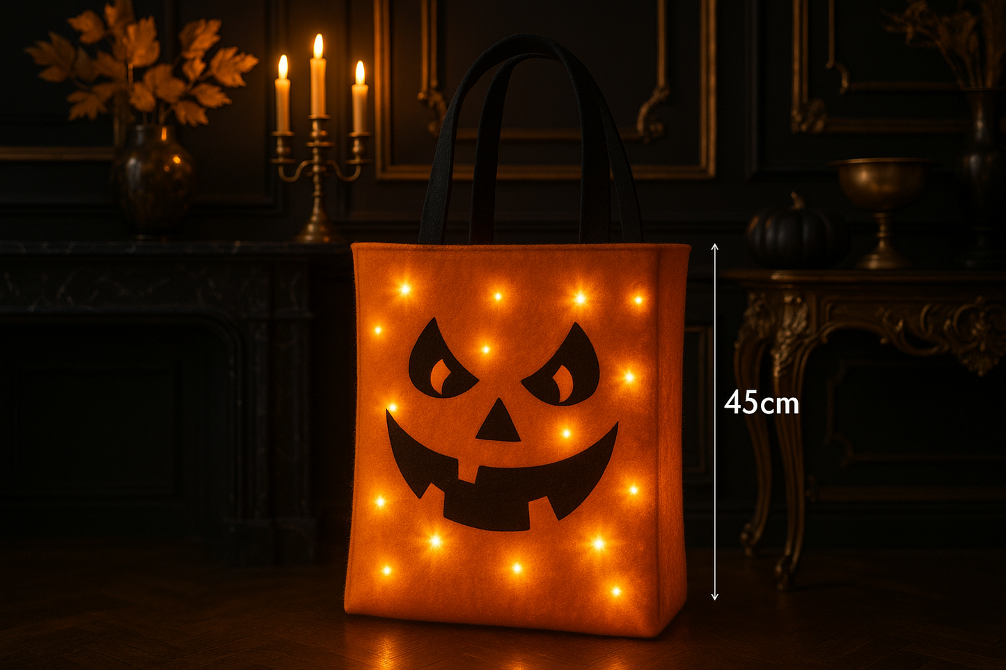 Sac à bonbons lumineux - Expression malicieuse