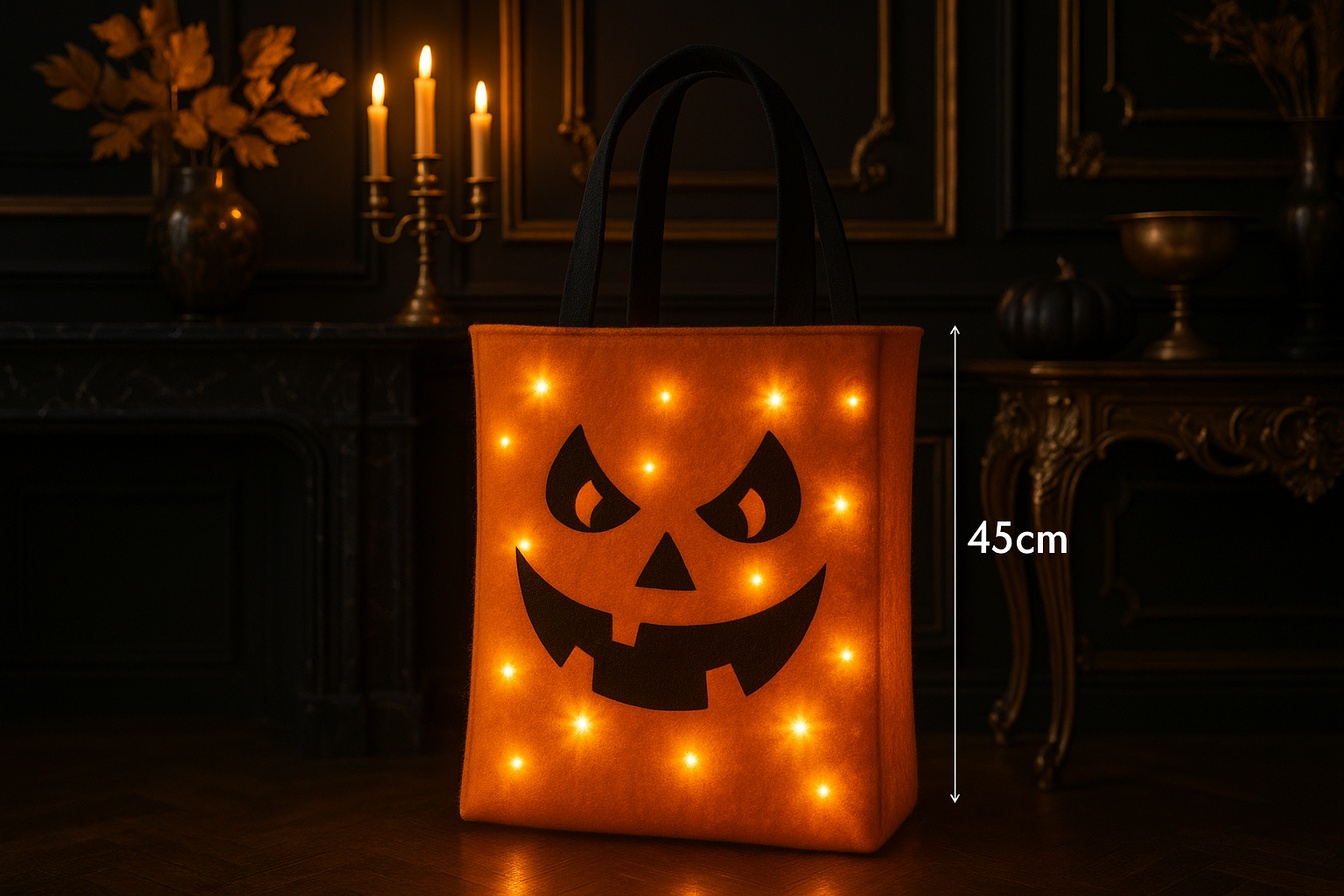 Sac à bonbons lumineux - Expression malicieuse