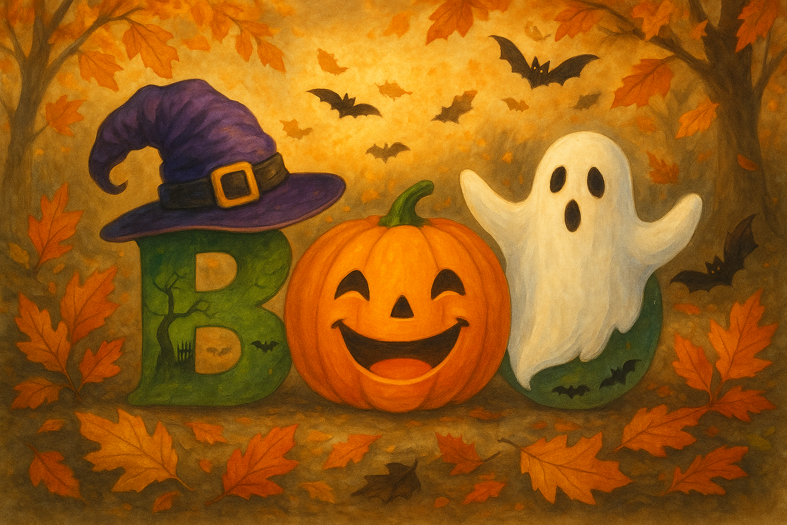 Scène Saisonnière Halloween Adorable