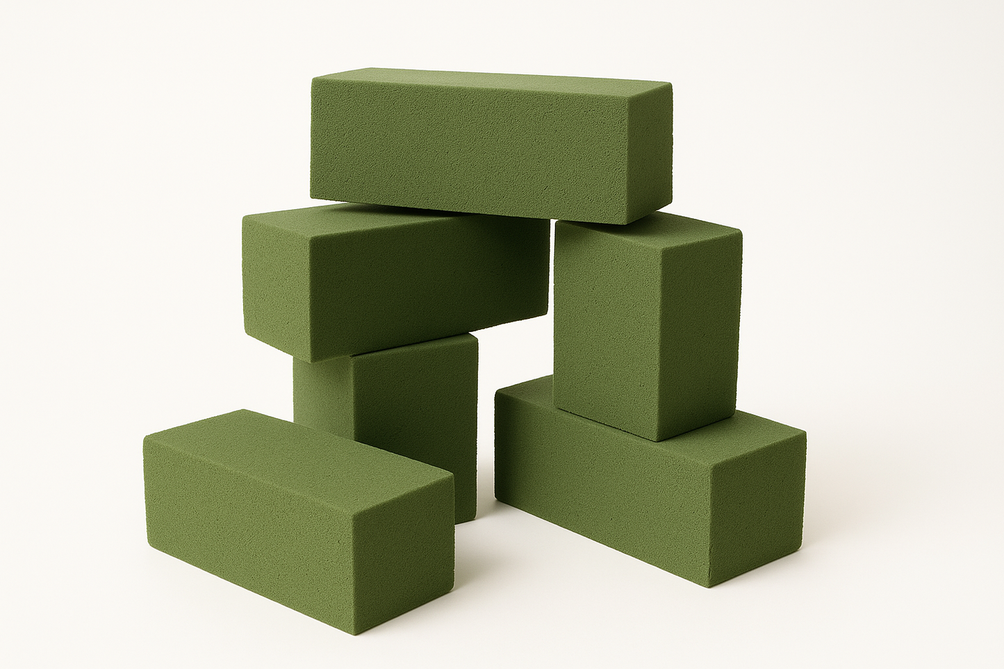 Six blocs de mousse florale