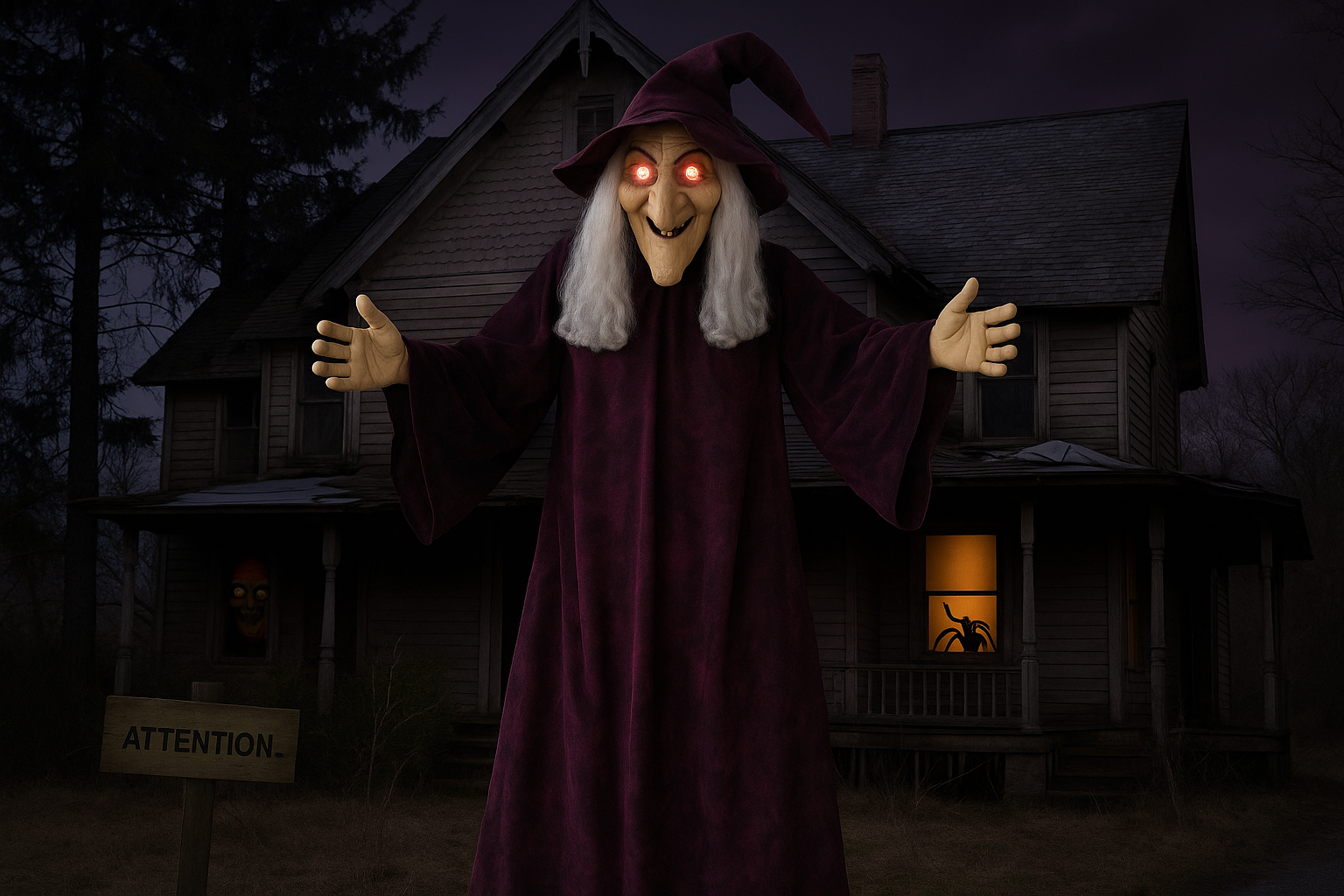 Sorcière Géante - Installation Réaliste