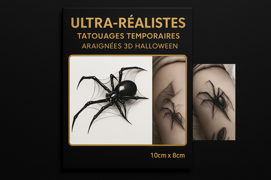 Tatouages Temporaires Araignées 3D