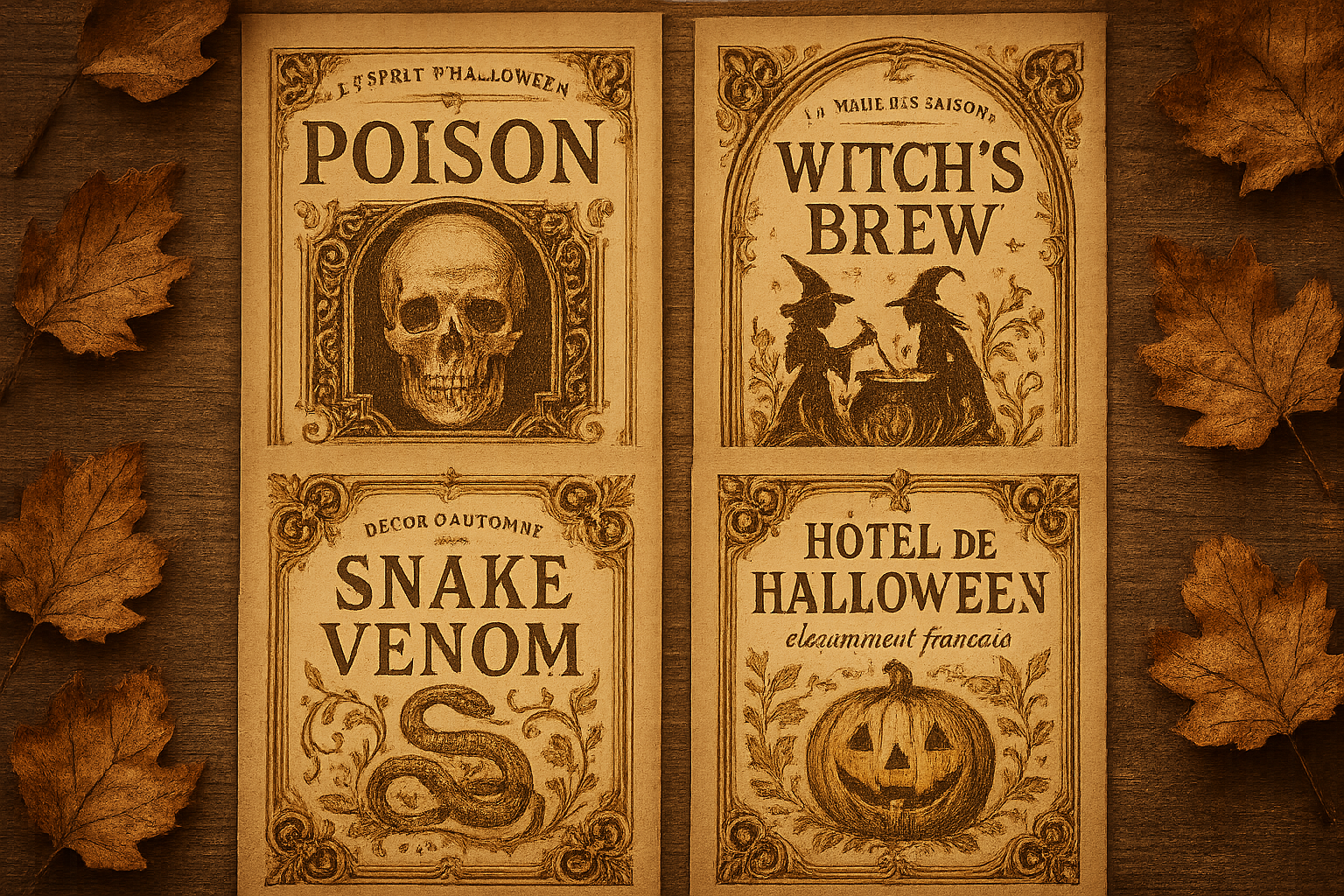 Étiquettes Halloween style La Magie Des Saisons