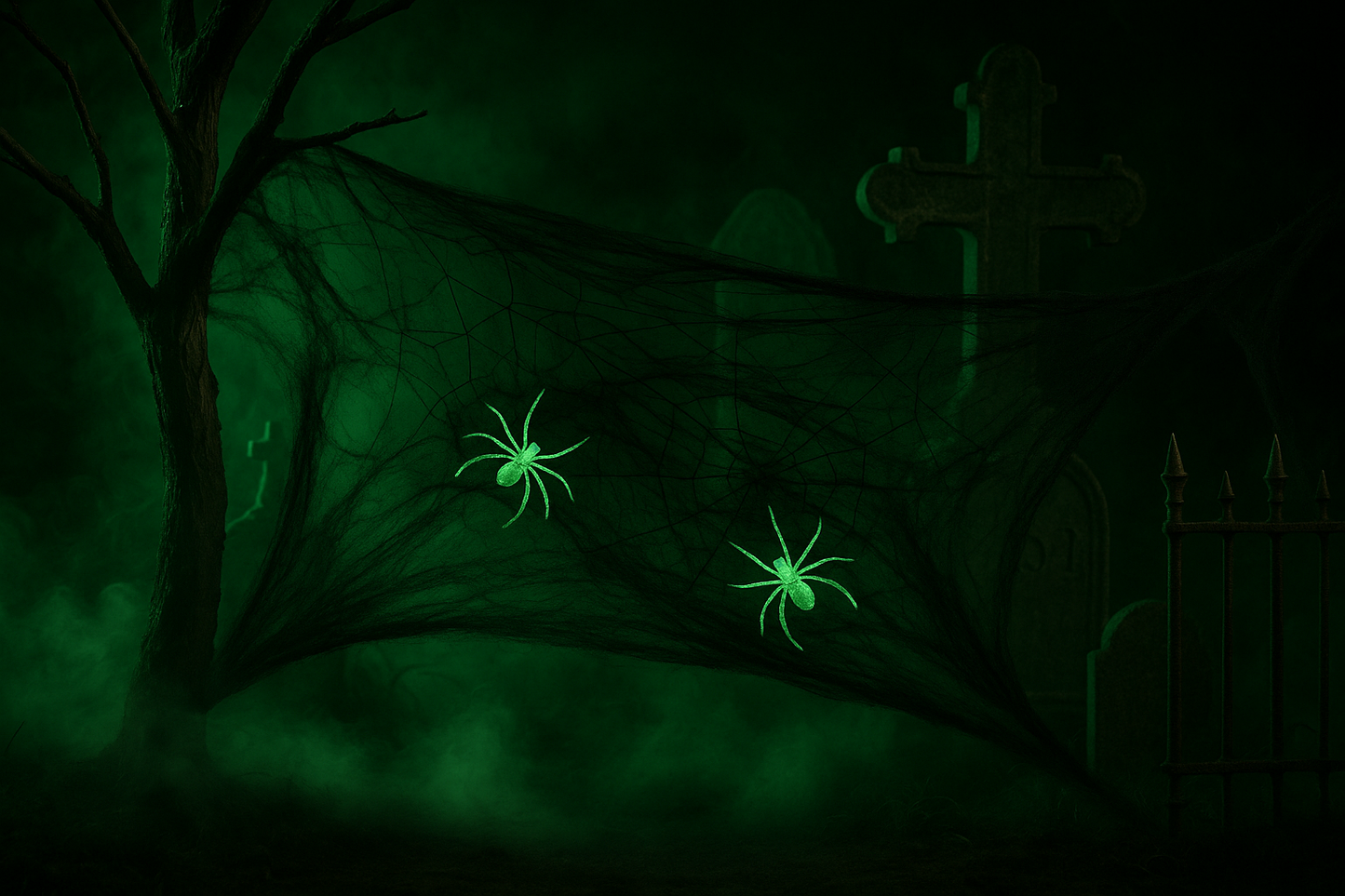 Toile noire dans cimetière