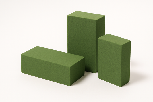 Trois blocs de mousse florale